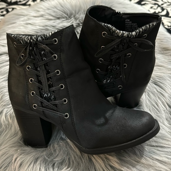 Rampage Shoes - Rampage Pamina Stacked Heel Boots Booties 9.5